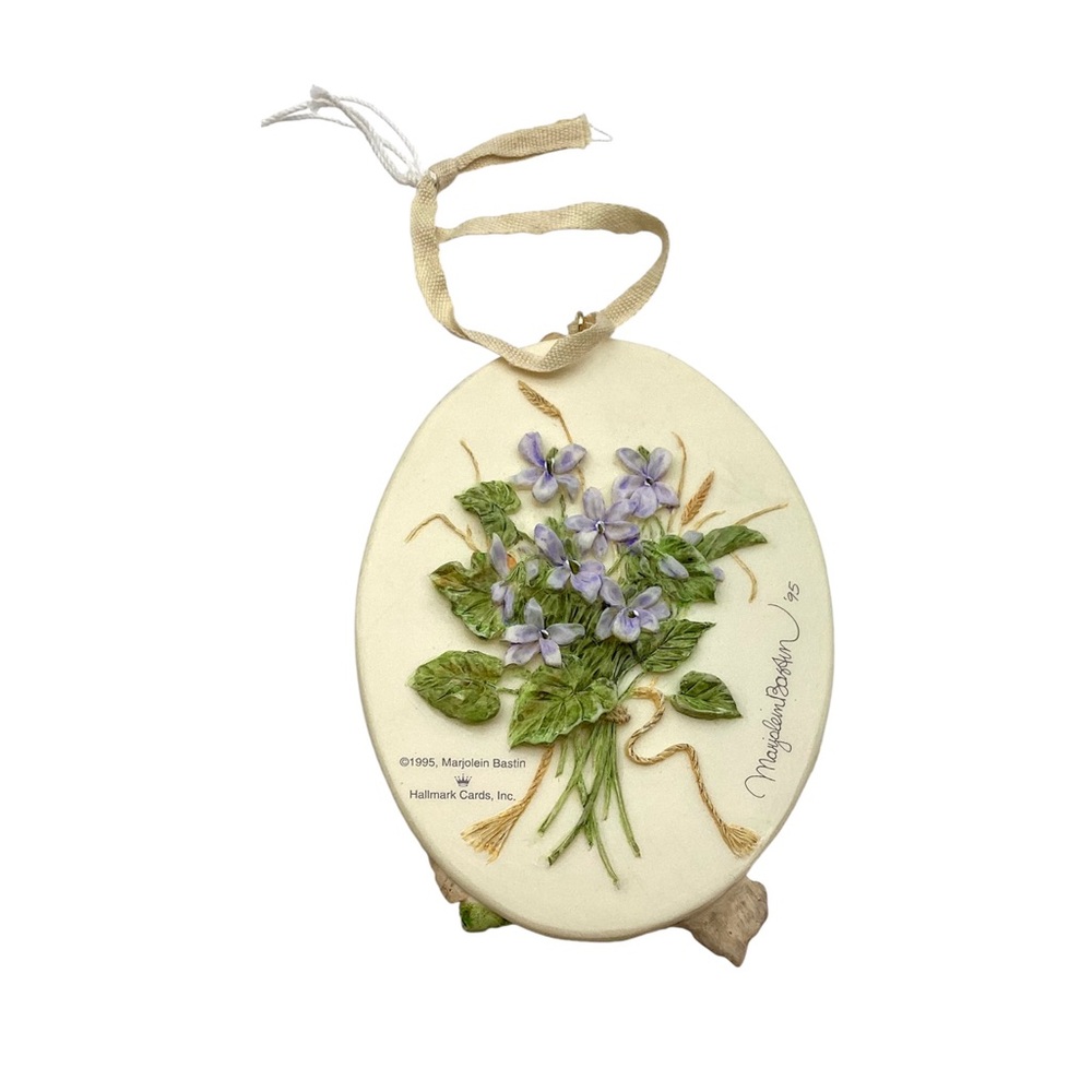 Hallmark 1995 “Violets and Butterflies” Christmas Ornament